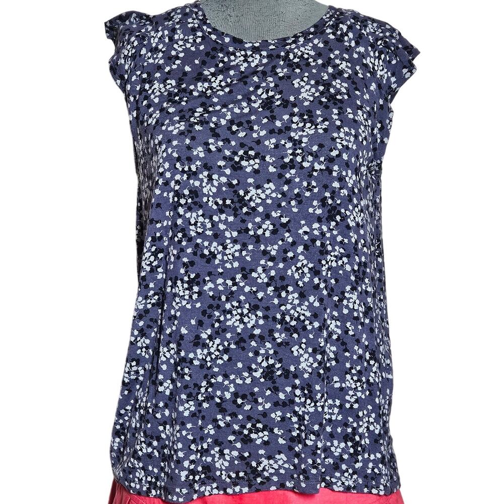 Banana Republic Blue Floral Tops Size XS